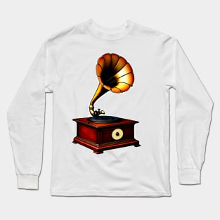 Ancient gramophone phenomenal sound Long Sleeve T-Shirt